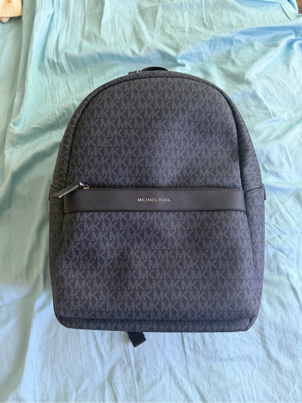 Michael Kors Navy Monogram Backpack
